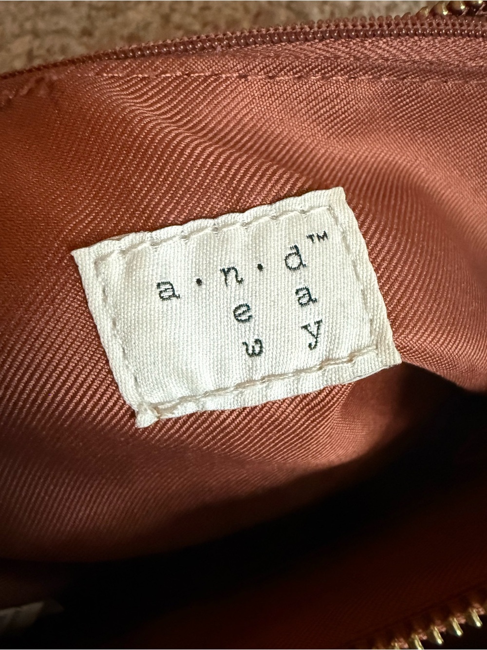 a new day Brown Tote with Gold Chain Handles - Picture 7 of 7